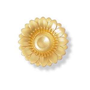  Golden Daisy Flower Knob   1 3/8 Dia. LQ P84071V PG C 