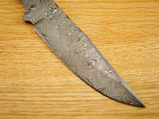 Custom Handmade Damascus Knife Blank Knifemaking Fine File Work (017 9 