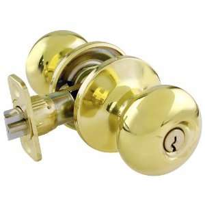    Sturbridge Polished Brass Keyed Entry Lockset SC1