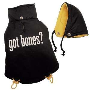 Got Bones Thick & Warm Dog Coat with Detachable Hood   L 