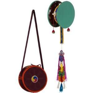    Tibetan Drum with Tail and Case Damaru (each)
