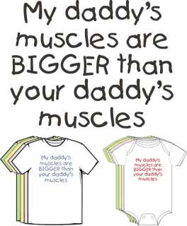 My Daddys Muscles are Funny Newborn Baby Clothes Cute  