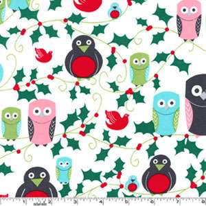 Michael Miller Christmas Ho Ho Hoot Owl Fabric  