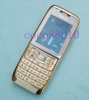 Gold Housing Cover Faceplate case for Nokia E51+ keypad  