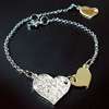 B381 Swarovski Crystal Heart & Shoes T Buckle Bracelet  