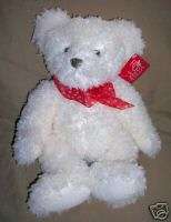 RUSS BERRIE WHITE plush BEAR, WILLOW SIZE 17 INCH NWT  