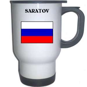  Russia   SARATOV White Stainless Steel Mug Everything 