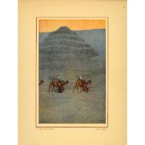  1914 Jules Guerin Step Pyramid Sakkara Saqqara Camels 