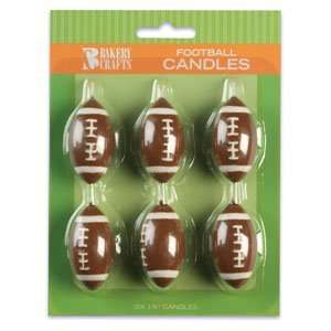  6ct   Football Cake Candles Toys & Games