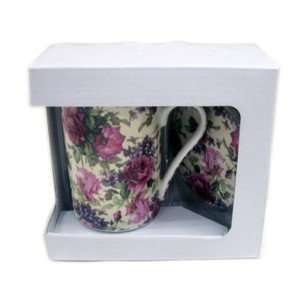  TEA SANDO ROSE PINK 2PC MUG AND SAUCER GIFT SET