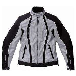  Spidi Womens Netline Jacket   X Small/Silver Automotive