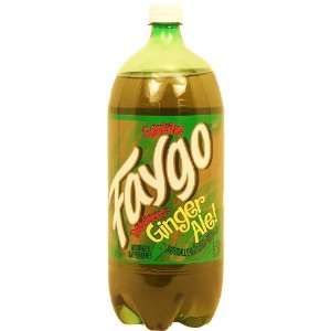 Faygo ginger ale soda, extra dry, 2 liter plastic bottle