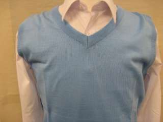   Light Weight Sweater Vest Solid Design Daniel Ellissa Turquoise KV 481
