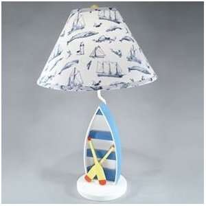   Edwards Designs 1661WS Blue Rowboat Lamp Whale Shade