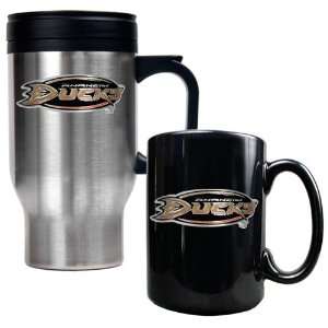  Anaheim Mighty Ducks Travel Mug & Ceramic Coffee Mug Set 