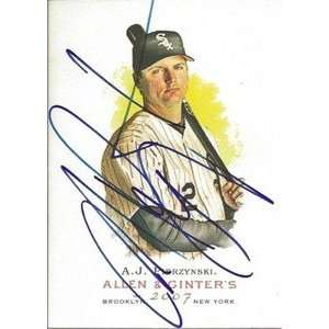  A.J. Pierzynski Signed White Sox 2007 Allen Ginter Card 