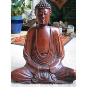  Rosewood Buddha Statue
