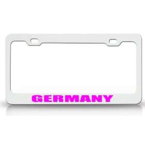  GERMANY Country Steel Auto License Plate Frame Tag Holder 