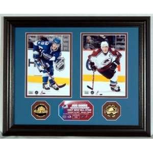  Joe Sakic 2007 All Star Photo Mint w/ Two 24KT Gold Coins 