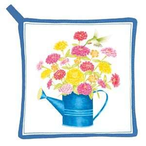  Potholder   Blue Watering Can