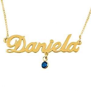  18K Gold Plated Sterling Silver Name Necklace with 