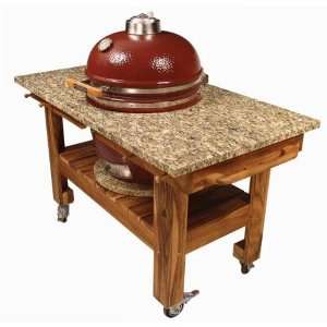  Saffire Teak Cart W/ Granite Top   Amber Cloudburst Patio 