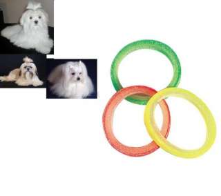 500 pc 3/8 Grooming Hair Band Rubber Latex Dog Bow NEON  
