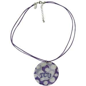  Texas Christian Horned Frogs (TCU) Polka Dot Capiz Double 