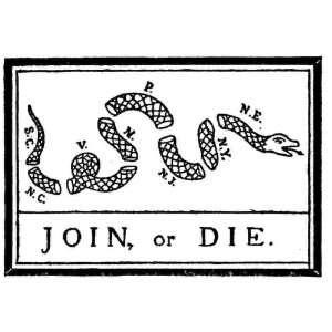 Flag U.S. Join or Die Snake  Colonies of the Revolutionary War