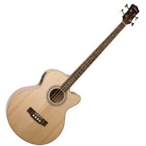  NEW DEEP BODY NATURAL SPRUCE JUMBO ACOUSTIC ELECTRIC BASS 