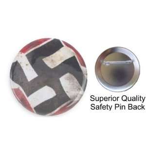  NAZI Battle FLAG button 1.5 Pin back Button Replica on a 
