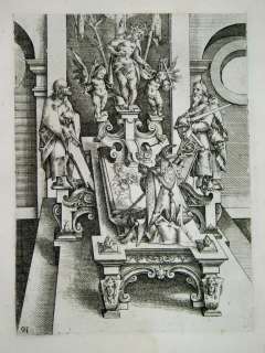 Grabmal mit Schmerzensmann und Papst DIETTERLIN 1598  