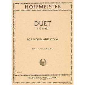 , Franz Anton Duet in G Major Violin and Viola edited by William 