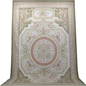   & Free Pad 12x18 Fine French Aubusson Weave Rug S56