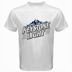  Keystone Light Beer Logo New White T Shirt Size  2XL 