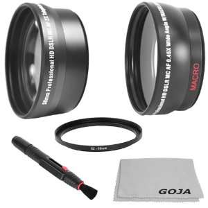  Definition Lenses + Step Up Adapter Ring 55 58mm + Lens Cleaning Pen 