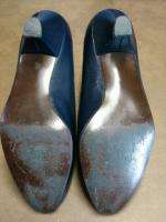 Polly of California Blue Heels Open Toes Shoes Size 5 M  