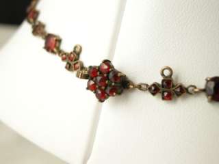Antique Victorian Bohemian Garnet Set ~ Necklace, Bracelet & Earrings 