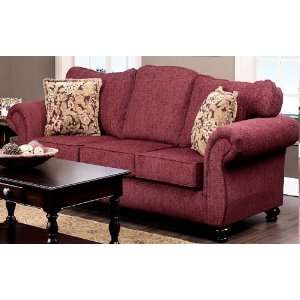  Verona II Ruthie Delray Burgundy Sofa