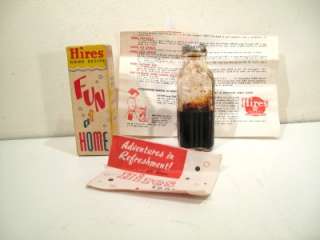 VINTAGE HIRES ROOT BEER HOME RECIPE SYRUP BOTTLE BOX  