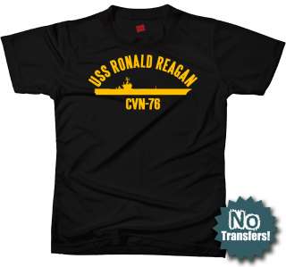 USS Reagan Ronald The Gipper US Retro Navy New T shirt  