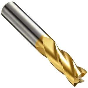  Precision Twist E3304G Solid Carbide End Mills, TiN Coated 
