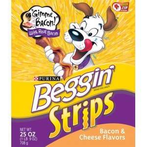  Beggin Strips Bacon & Cheese Flavor, 25 oz   4 Pack Pet 