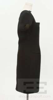 Roland Mouret Black Cap Sleeve Sheath Dress Size US 10  