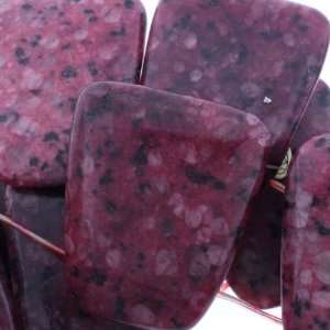  Dyed Kiwi Ruby  Trapezoid Plain   55mm Height, 45mm Width 