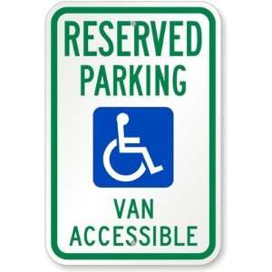  Reserved Parking Van Accessible (with Graphic) Aluminum 