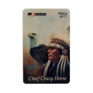  Collectible Phone Card $2.50 Chief Crazy Horse & Eagle 