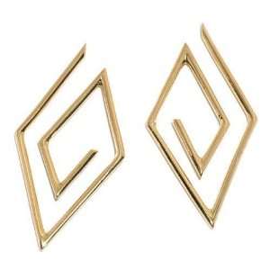  Only Gold Ladies Earrings in Yellow 18 karat Gold, form 