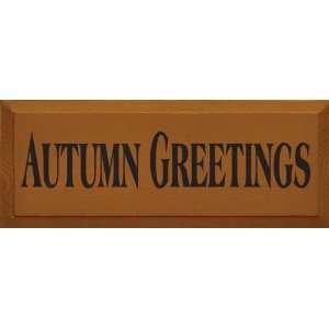  Autumn Greetings Wooden Sign