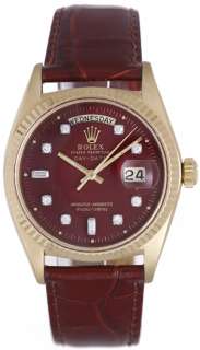 Mens Rolex President Day Date 18k Gold & Diamond Watch Model 1803 NR 